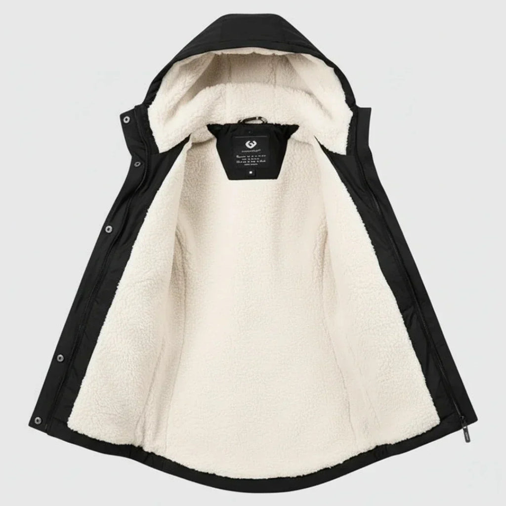 Perla™ | Parka impermeable con capucha forrada de polar