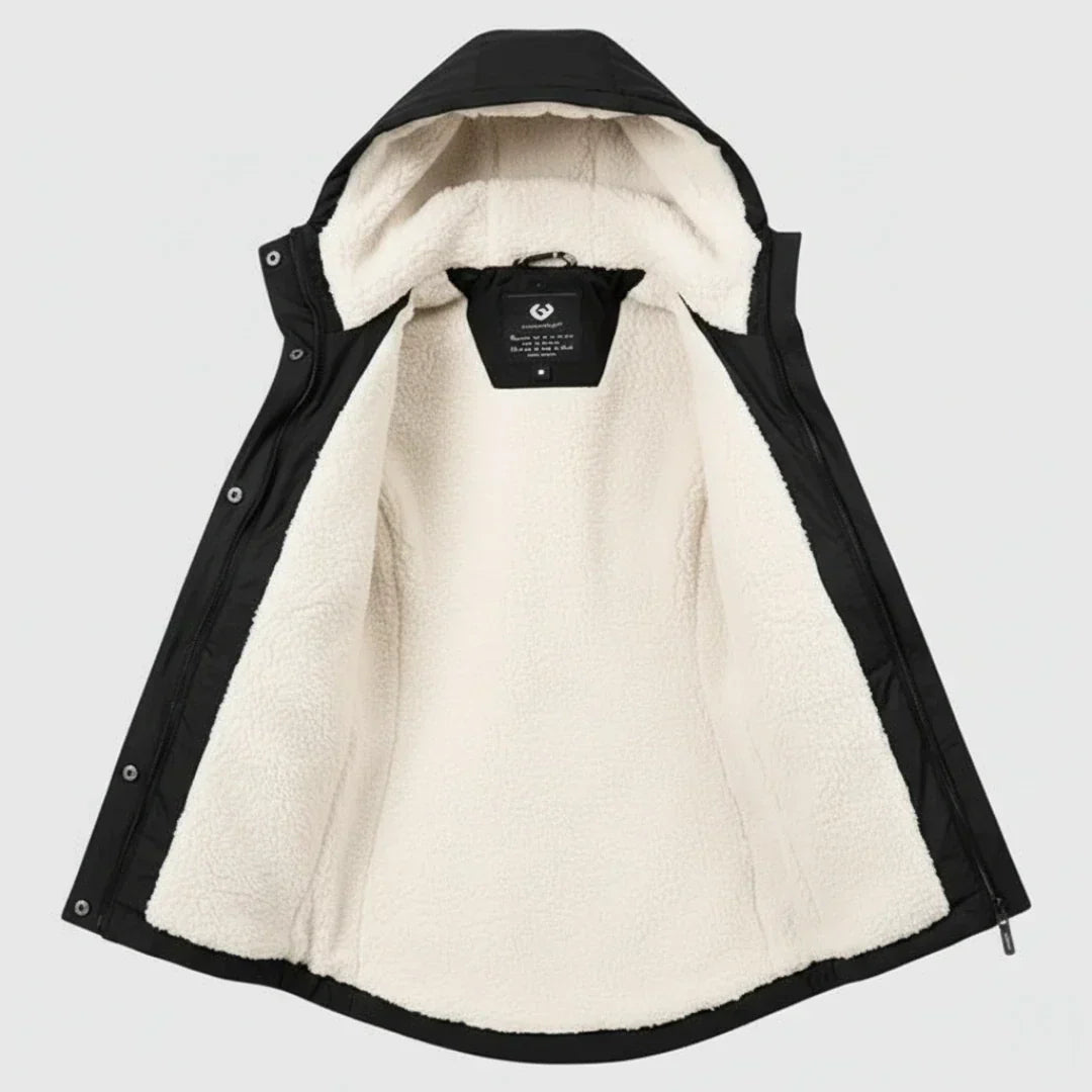 Perla™ | Parka impermeable con capucha forrada de polar