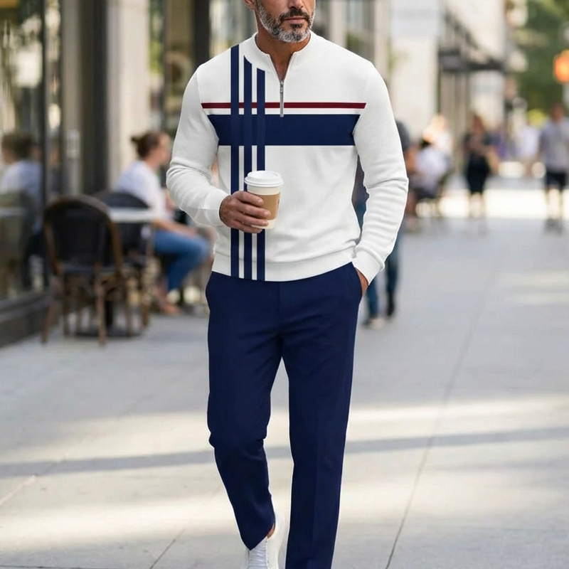 Conjunto Jersey con Estampado Gráfico y Pantalones